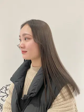 ロング カラー ベージュ/アレンジ /横浜/杉本千夏のヘアスタイル