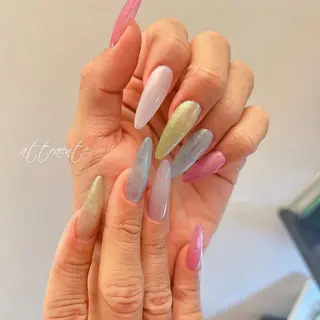 ショート カラー キッズ ネイル マツエク・マツパ アイブロウ メンズ ヘアアレンジ パーマ ease NAIL SALONのネイルデザイン