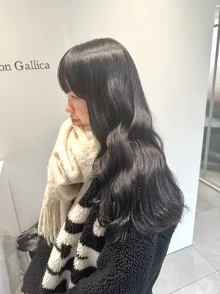 ロング カラー ひかり／ベージュ ／似合わせカットのヘアスタイル