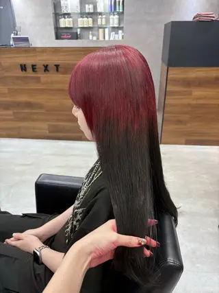 ロング カラー ENA💗NEXT /ハイトーンエクステのヘアスタイル