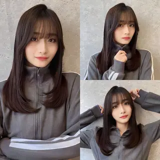 セミロング 映える顔まわり/前髪 特化 💗 ユキマのヘアスタイル