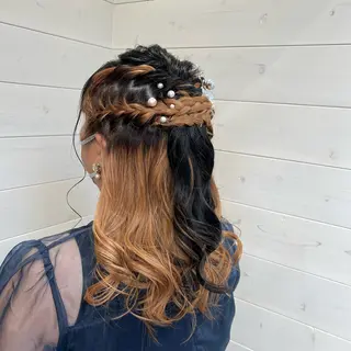 ミディアム ヘアアレンジ 🍇おぐら めぐみ🍇のヘアスタイル