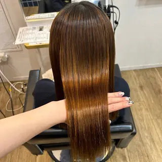 セミロング ブリーチなしベージュ /ヘアセット/ミユのヘアスタイル