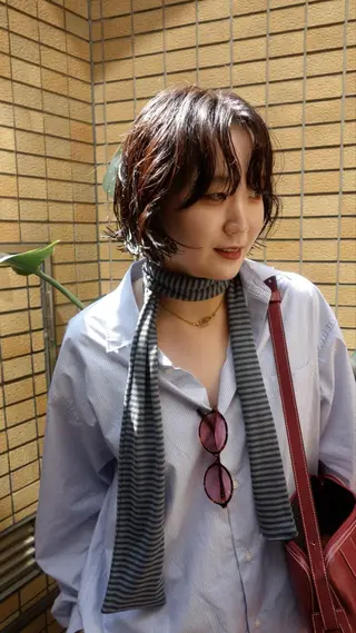 ショート パーマ HEIMER ミカド　サトル△のヘアスタイル