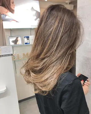 ミディアム カラー 髪質改善 中川　翔のヘアスタイル