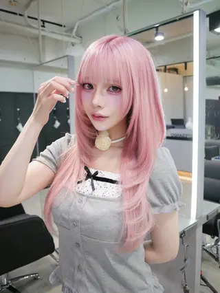 ロング ナナ♡レイヤーカット ♡似合わせカラーのヘアスタイル