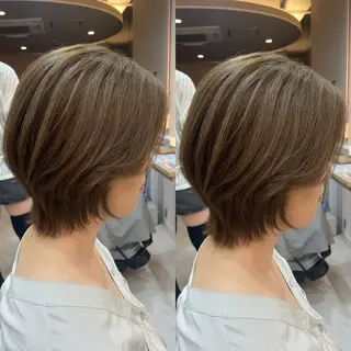 ショート カラー ブリーチ無しダブル カラー🦕まどかのヘアスタイル