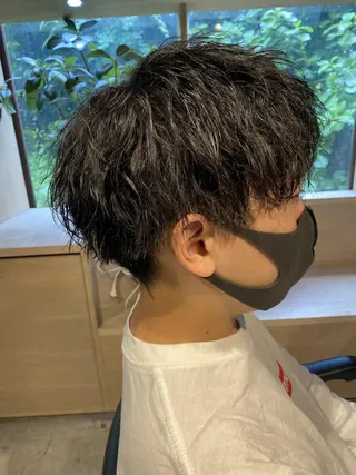 ショート パーマ メンズ 小顔ショート/ボブ/ 川口京佑のヘアスタイル