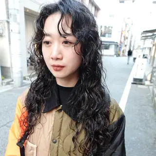 ロング パーマ 水原波津輝/ボブ /ニュアンスパーマのヘアスタイル