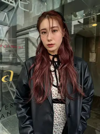 ロング カラー レイヤーカット/透明 感カラー/saraのヘアスタイル