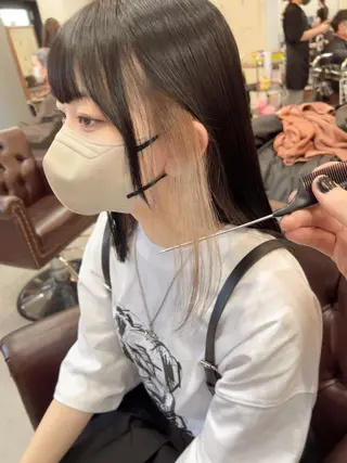 セミロング カラー 髪質改善ストレート Kantaのヘアスタイル