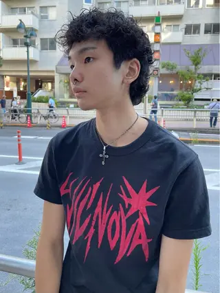 パーマ メンズ メンズカット パーマ[佐橋]のヘアスタイル