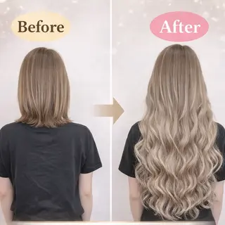 ロング KEISUKE🐶 ブリーチ/エクステのヘアスタイル