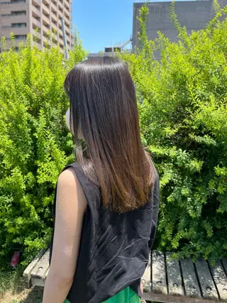 セミロング カラー 髪質改善縮毛矯正 💍谷口克也のヘアスタイル