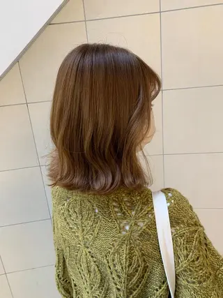 ミディアム カラー 【韓国艶カラー🎀】 添田 菜摘のヘアスタイル