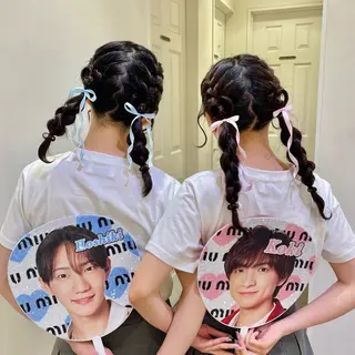 ヘアアレンジ ハイトーンカラー/ 長さだし🐇きょうかのヘアスタイル