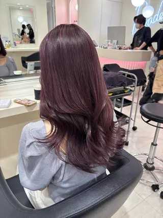 ミディアム カラー ヘアアレンジ 💟RINNA 艶カラー💟のヘアスタイル