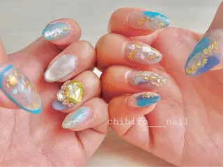 ミディアム カラー ネイル beauty salon ma'am所属・chihiro 小路ネイルのネイルデザイン