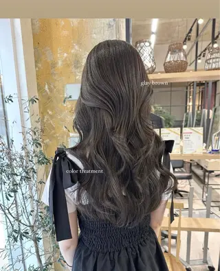 ロング rio￤ブラウン￤暗 髪￤縮毛矯正🌙のヘアスタイル