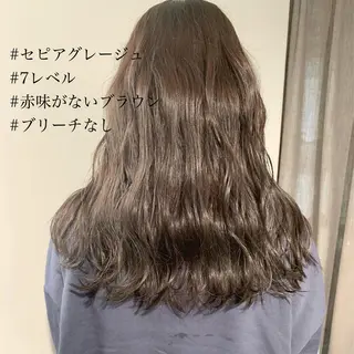 ミディアム カラー ✨艶ブリーチカラー ✨四ノ宮裕己のヘアスタイル