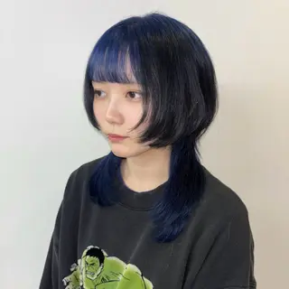 セミロング カラー Ren. 🦋デザインカラーのヘアスタイル