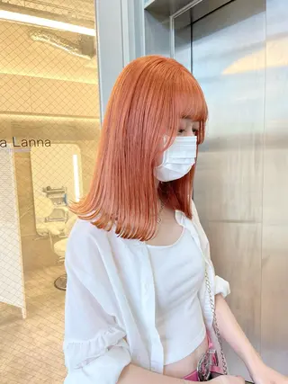 ミディアム カラー ヘアアレンジ 🍃柔らかヘアー田中 瑞希🍃のヘアスタイル