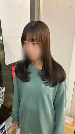 セミロング カラー ✨🦄韓国風レイヤ ー🦄✨林あかりのヘアスタイル