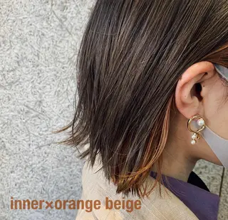 ミディアム カラー RINA🧤 デザインとボブのヘアスタイル