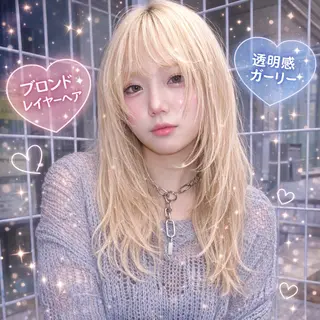 カラー ベージュ/透明感/ 桃子🎀のヘアスタイル