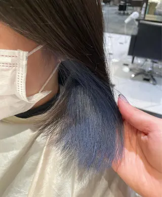 ミディアム カラー hollo 原宿所属・ハイトーンカラー/ ダブルカラー/EMIのヘアスタイル