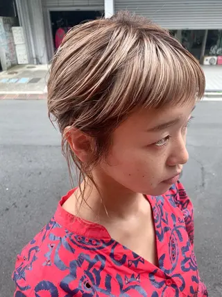 ショート ハイトーンNo.1✨ パーマ✨イマイタツヤのヘアスタイル