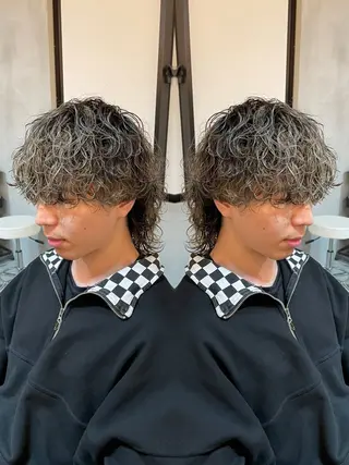 ショート パーマ メンズ シャドウパーマ/縦落 ちパーマ 大久保拓実のヘアスタイル