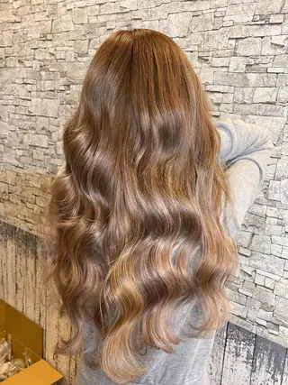 カラー ロング 最高級シールエクステ 💜Fave/あかねのヘアスタイル