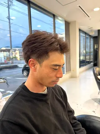 ショート メンズ 透明感艶カラー/縮毛 矯正💎/miuのヘアスタイル