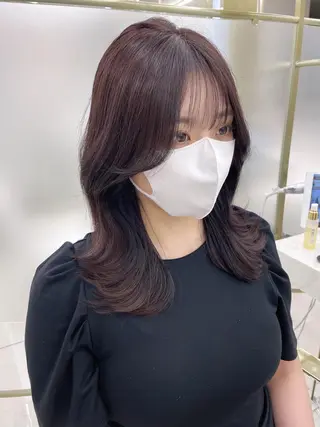 ミディアム カラー COA GINZA 空也/前髪/顔まわりのヘアスタイル