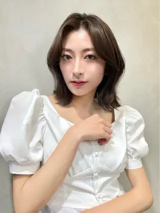 ミディアム 大宮🤍縮毛矯正 レイヤー🪽なるのヘアスタイル