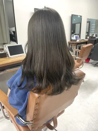 セミロング カラー ヘアアレンジ 🌷FUKA🌷 まろやかハイトーンのヘアスタイル