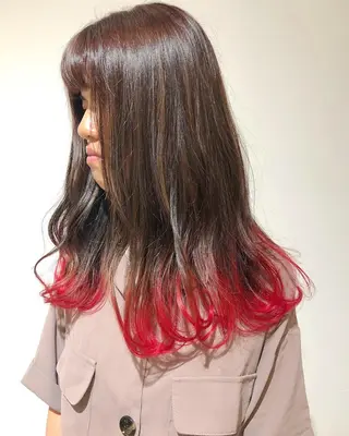 ロング カラー ヘアアレンジ 【池袋/スパイキー ショート】ⓝⓘⓜⓤのヘアスタイル