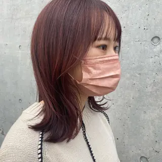 ミディアム カラー 🪭risa 暖色/レイヤー🪭のヘアスタイル
