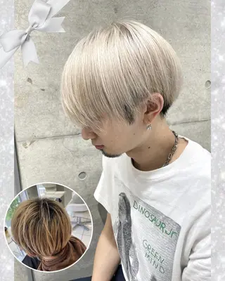 カラー メンズ 🍭ハイトーン/ デザインカラー🦄のヘアスタイル