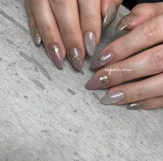 ロング ネイル espoir. muのネイルデザイン