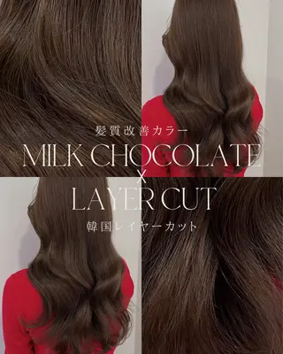 ロング カラー 韓国×巻ける髪質改善 💍maki💍のヘアスタイル