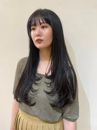 ロング Cote所属・大島桃花 / 表参道 透明感カラーのヘアスタイル