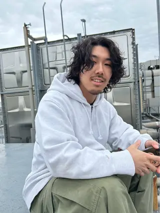 ミディアム パーマ HAIR SALON M Fe's 池袋所属・✨️メンズパーマ✨️ 水村 啓人のヘアスタイル