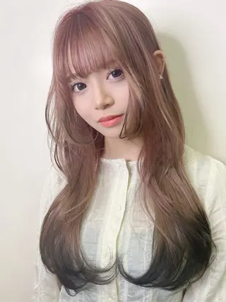 ロング カラー 平田 一成のヘアスタイル