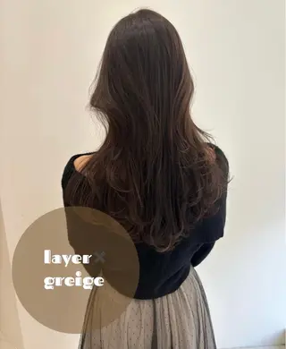 ロング カラー ヘアアレンジ 🥀暖色韓国ヘア💕 保科侑花のヘアスタイル