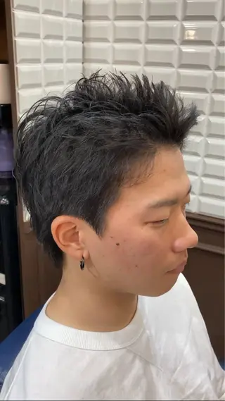 ショート メンズ ルピナス中田店長 山口大地のヘアスタイル
