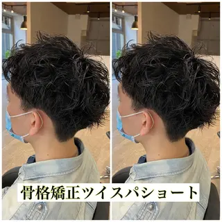 ショート パーマ メンズ ⭕️メンズパーマ⭕️ 山口　裕太郎のヘアスタイル