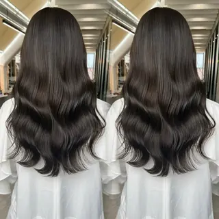 ロング カラー レイヤー🤍 ベージュ🤍　聖奈のヘアスタイル