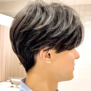 メンズ メンズカット/ センターパートkiiのヘアスタイル